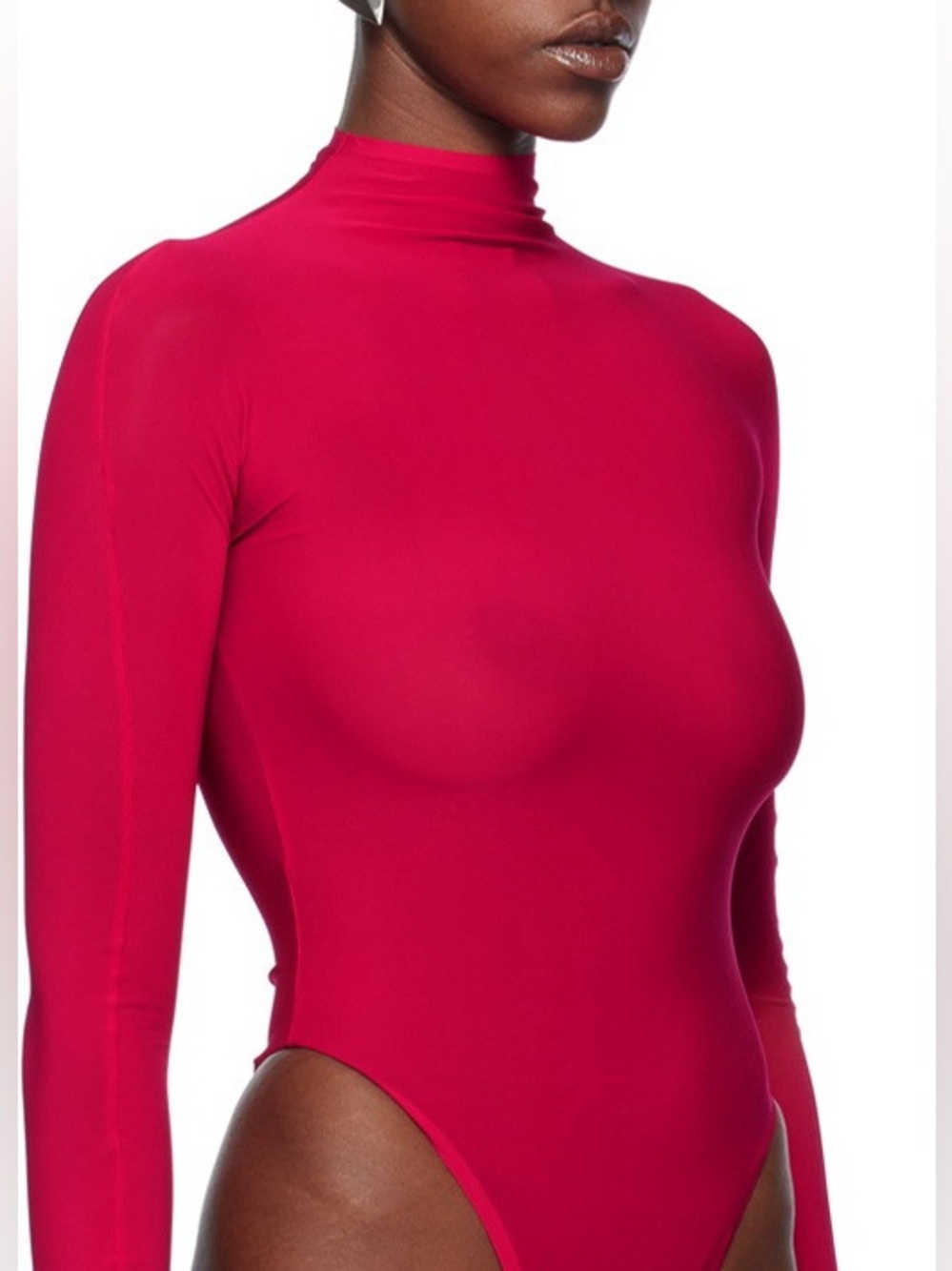 Alaïa Long-Sleeve High-Neck Bodysuit - Fuchsia NWT